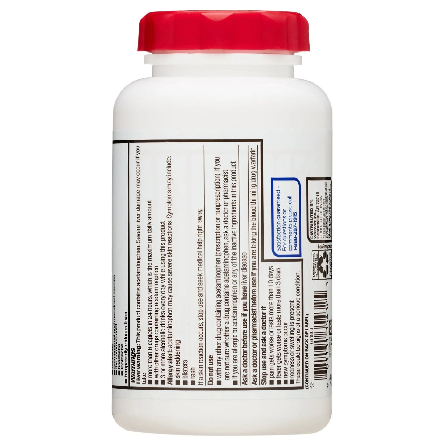 Equate 8HR Pain Relief Acetaminophen, Extended Release Tablets, 650 mg, 24 Count Equate