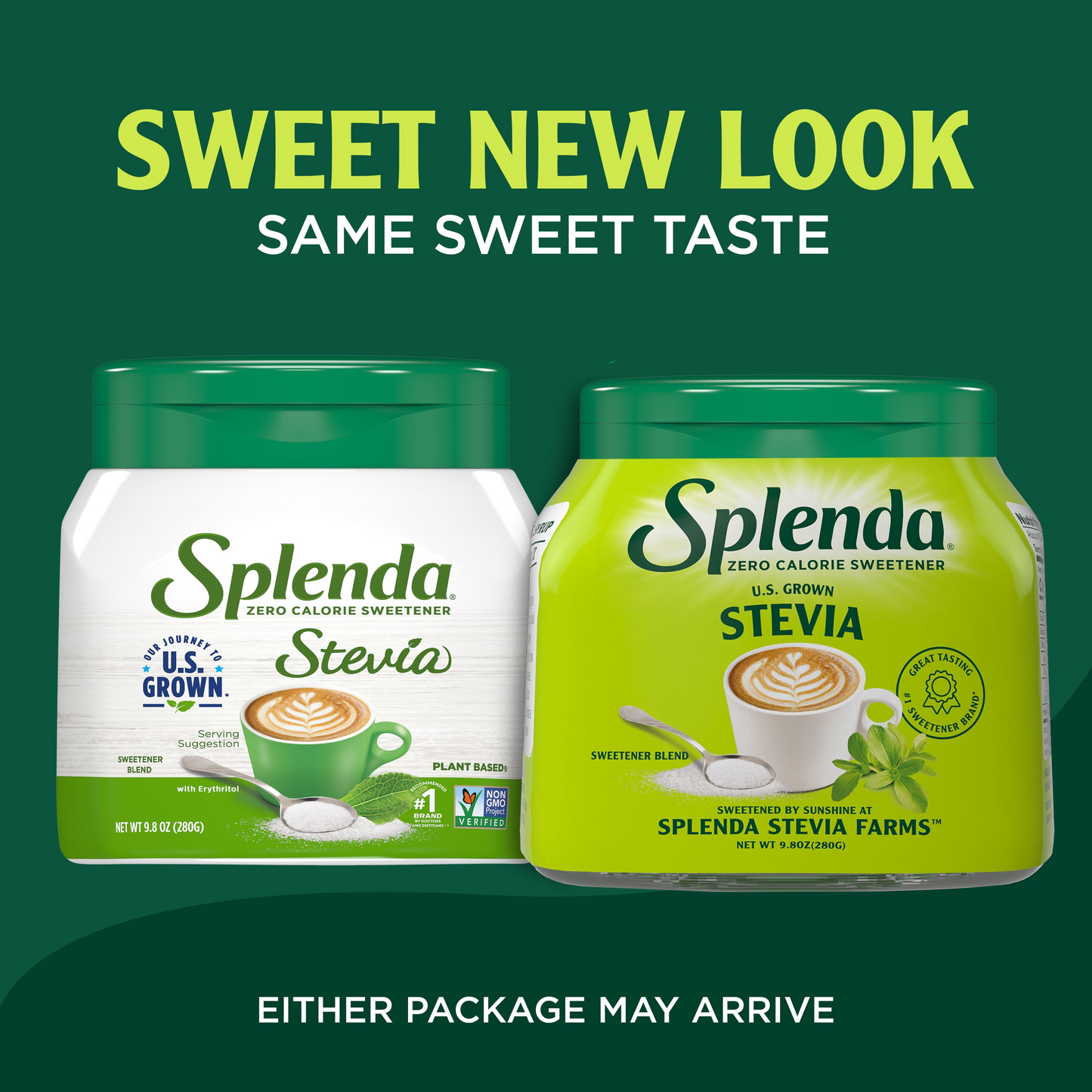 SPLENDA Stevia Zero Calorie Sweetener, Plant Based Sugar Substitute Granulated Powder, 9.8 oz Jar