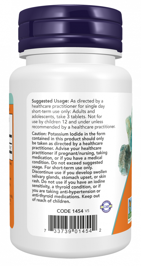 NOW Supplements, Potassium Iodide 30 mg, Non-GMO Project Verified, Dietary Supplement, 60 Tablets
