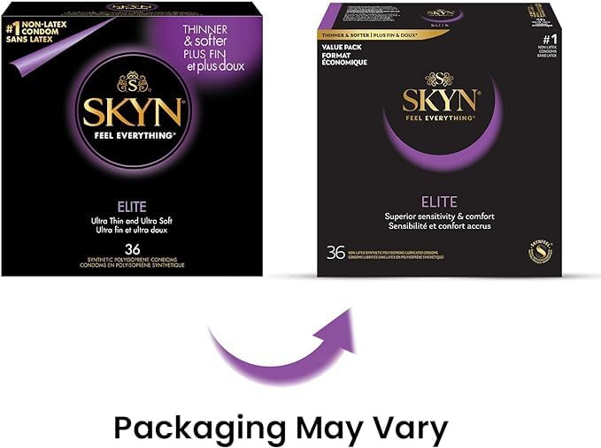 SKYN Elite – 36 Count – Ultra-Thin, Lubricated Latex-Free Condoms SKYN