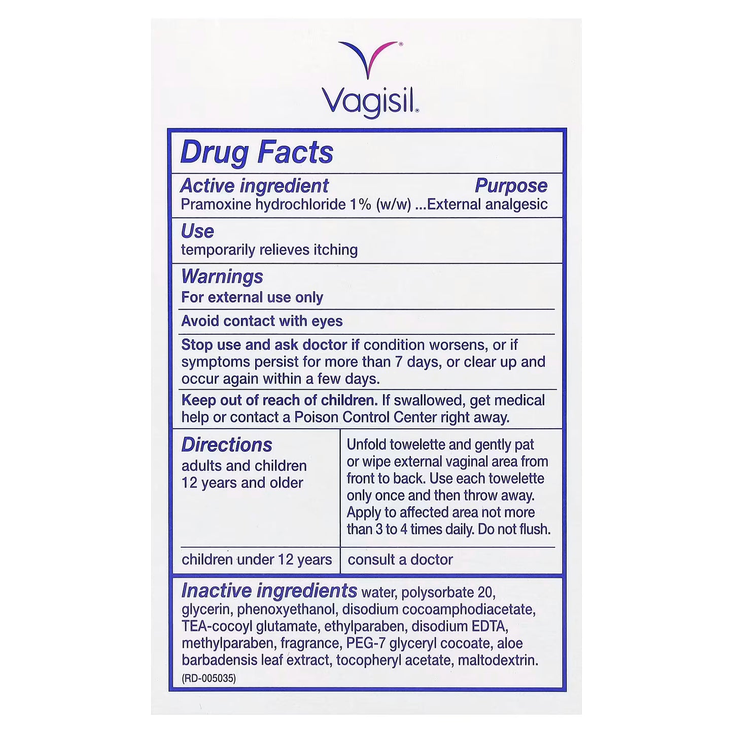 Vagisil Anti-Itch Medicated Feminine Intimate Wipes for Women, Maximum Strength, Gynecologist Tested, 12 Wipes