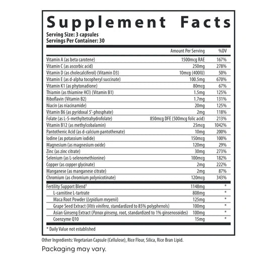 Fairhaven Health FertilAid for Men - Male Fertility Supplement, Prenatal for Him - Optimal Count, Motility and Morphology - Vitamin and Mineral Blend for Men’s Reproductive Health 90ct