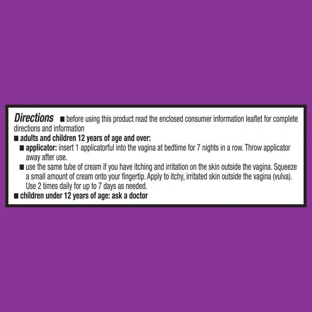 Equate Miconazole 7-Day Vaginal Cream with Disposable Applicators, 1.59 oz