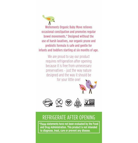 Wellements Organic Baby Liquid Supplement, Relieves Constipation, 4 Oz, 2-Pack Wellements