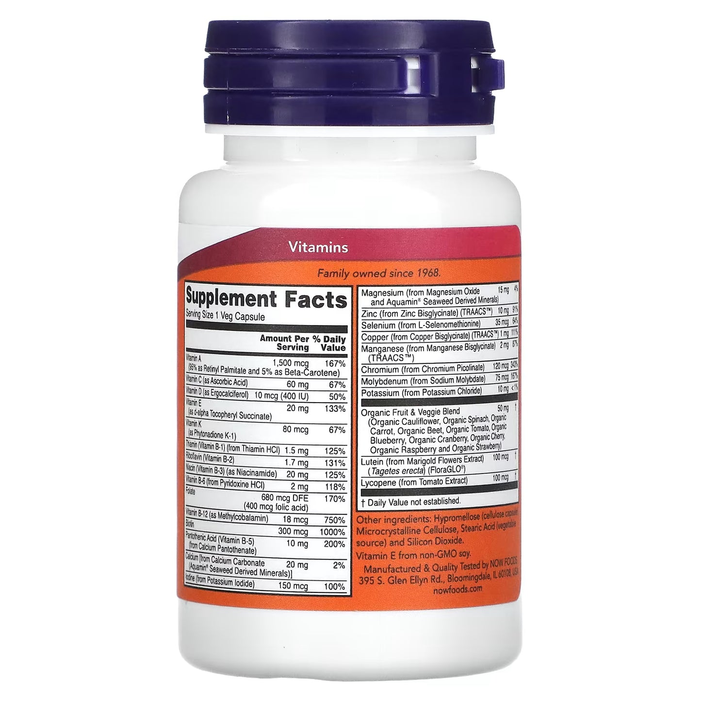 NOW Foods Supplements, Daily Vits™, 30 Veg Capsules