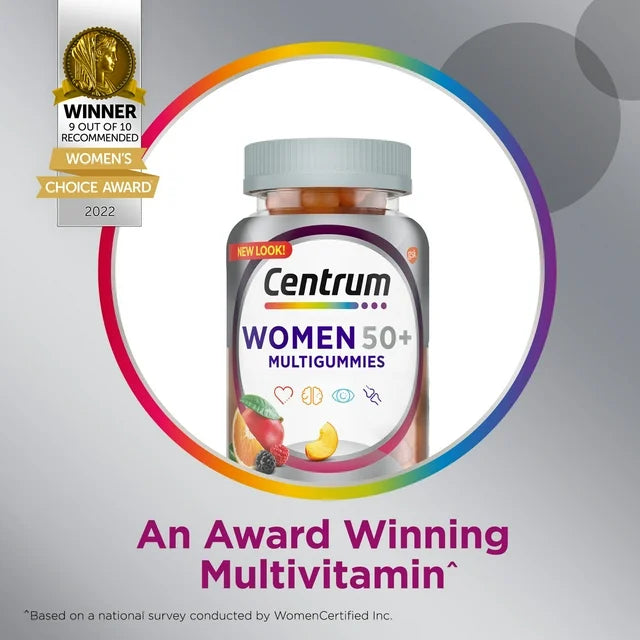 Centrum Multigummies Womens 50 Plus Gummy Multivitamin, 80 Count