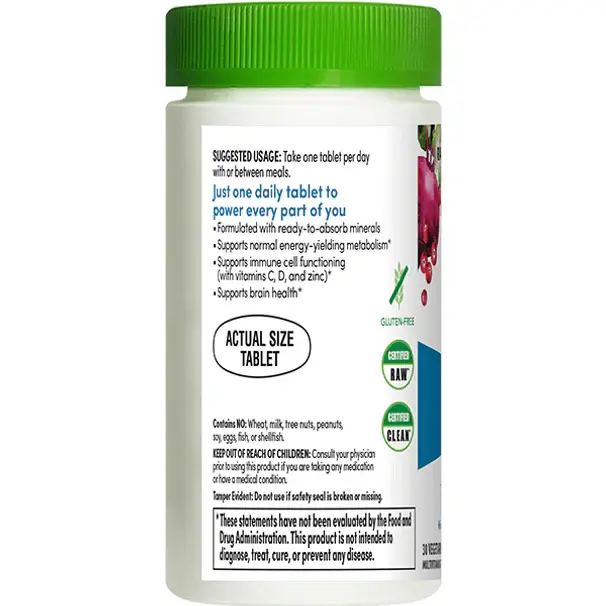 Rainbow Light Multivitamin for Men, Vitamin C, D & Zinc, Probiotics, Men's One Multivitamin Provides High Potency Immune Support, Non-GMO, Vegetarian, 50 Tablets Rainbow Light
