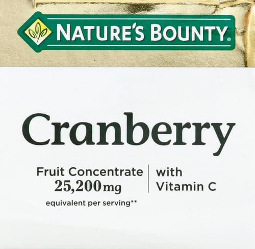 Nature's Bounty Cranberry softgels 25,200 mg 60 softgels Nature's Bounty
