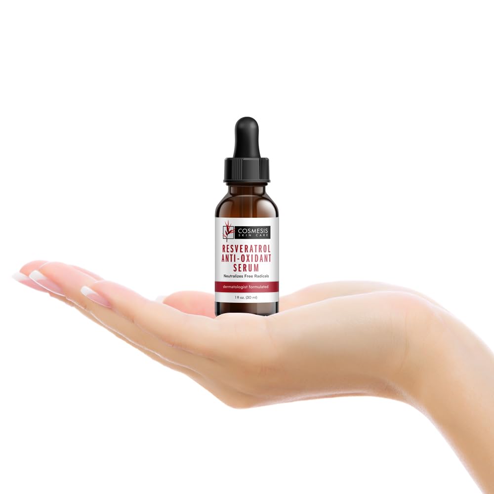 Cosmesis Resveratrol Anti-Oxidant Serum - Combat Aging with Antioxidants from Tea Polyphenols & Resveratrol - 1 Fl oz