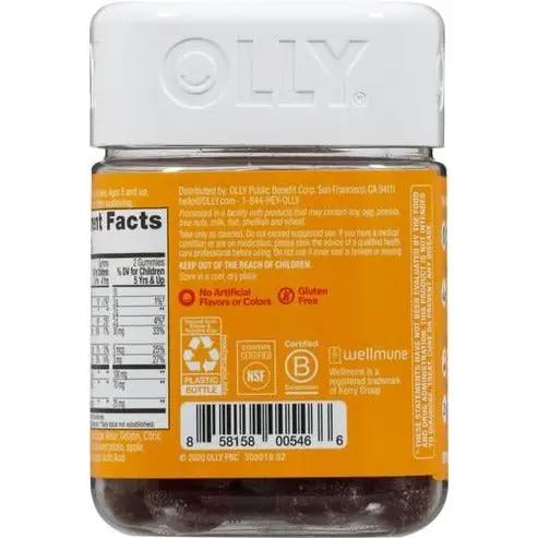 OLLY Kids Immunity Gummy, Immune Support, Wellmune, Elderberry, Vitamin C, Zinc, Chewable Supplement, Cherry - 50 Count OLLY