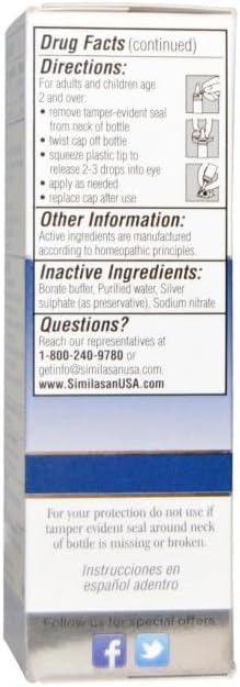 Similasan Dry Eye Relief Sterile Eye Drops 0.33 oz