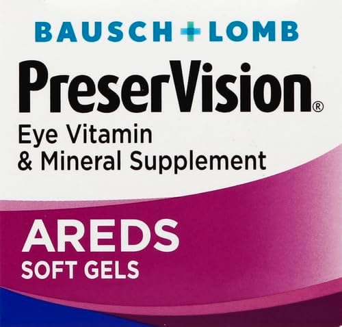 PreserVision AREDS Eye Vitamin & Mineral Supplement, Contains Vitamin C, A, E, Zinc & Copper, 90 Softgels