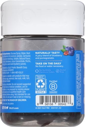 OLLY Glowing Skin Gummy, Hyaluronic Acid, Collagen, Sea Buckthorn 50ct