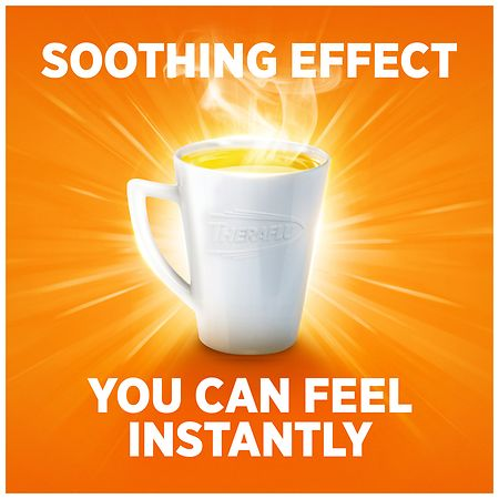Theraflu Nighttime Multi-Symptom Severe Cold Powder, White Tea and Honey Lemon, 6 Ct
