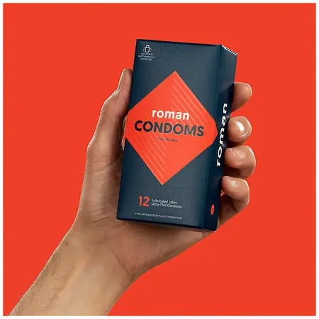 Roman Condoms | Ultra-Thin, Lubricated Condoms Made with 100% Natural Rubber Latex, FDA-Cleared, Electronically Tested for Safety and Reliability Roman