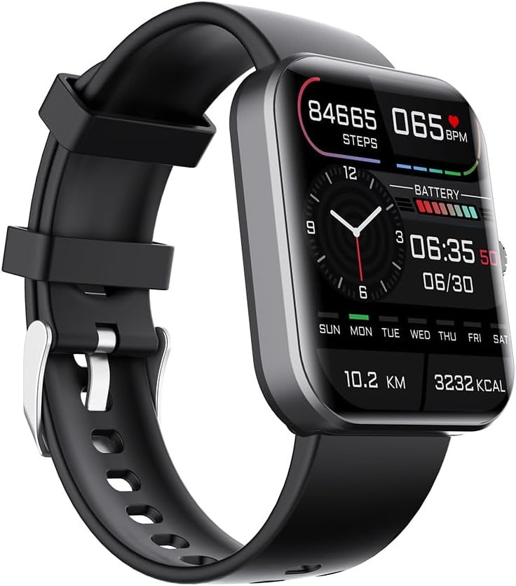 Geekran Smartwatch, Upgrade Non-invasive Blood Glucose Test Smart Watch, Blood Sugar Monitoring Smartwatch Fitness Watch with Blood Pressure Blood Oxygen Tracking Bluetooth Watch (Black - B)
