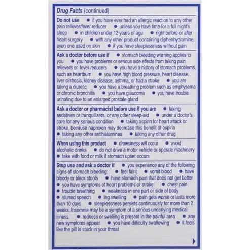 Aleve PM Relief and Nighttime Sleep Aid, Naproxen Sodium Caplets, 20 Count Aleve