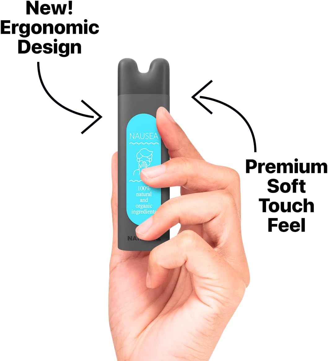 Natural Nausea Relief Inhaler - Nasal Inhaler Stick with Natural Essential Oils, Aromatherapy Inhaler for Motion Sickness, Morning Sickness