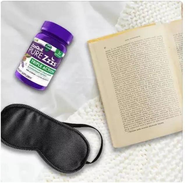 ZzzQuil Pure Zzzs Triple Action Gummy Melatonin Sleep Supplement - 30 Count Vicks