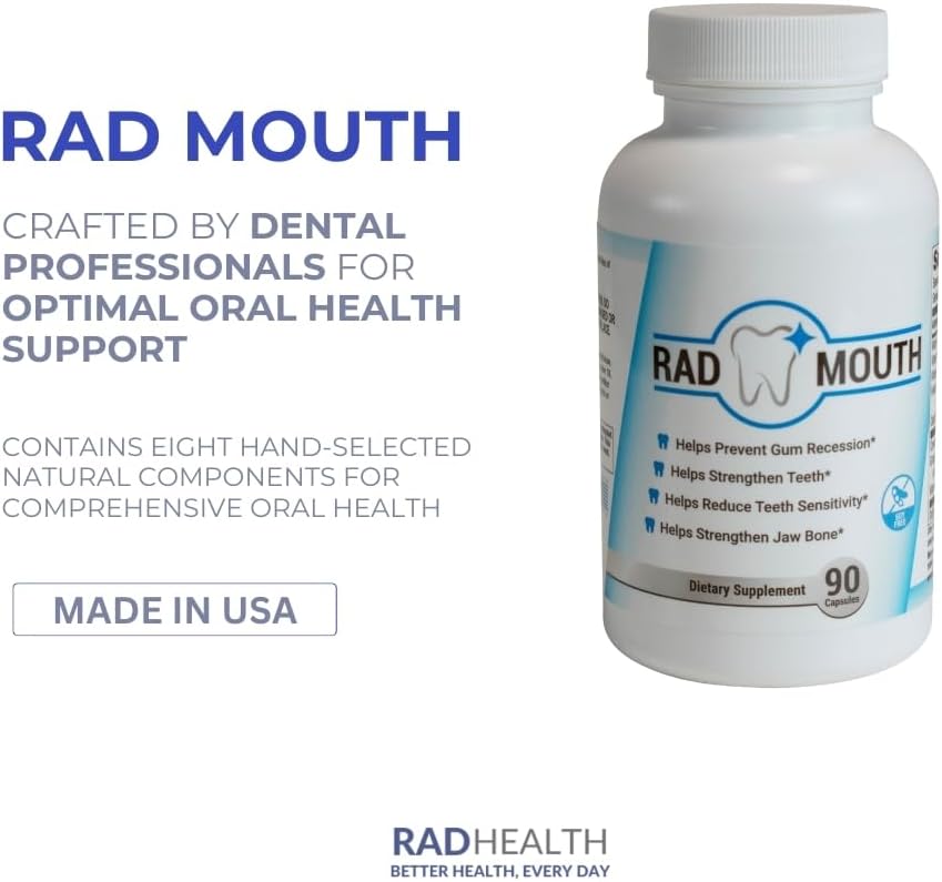 Rad Mouth Prevents Gum Recession, Strengthen Teeth, Teeth Sensitivity, Jaw Bone, Gums, Sensitivity Will be Reduced
