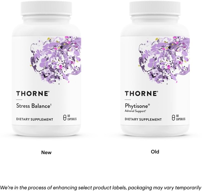 THORNE Stress Balance - Adrenal Support Supplement with Vitamin C & Ashwagandha - 60 Capsules - 30 Servings