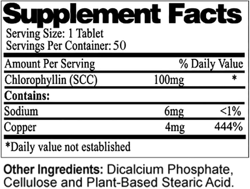 Body Mint Original | Chlorophyll Deodorizing Supplement for Full Body Freshness | 50 tabs