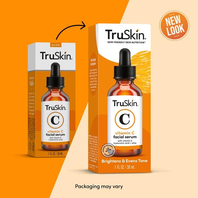 TruSkin Vitamin C Serum for Face – Anti Aging Face Serum with Vitamin C, Hyaluronic Acid, Vitamin E – Brightening Serum for Dark Spots, Even Skin Tone, Eye Area, Fine Lines & Wrinkles, 1 Fl Oz