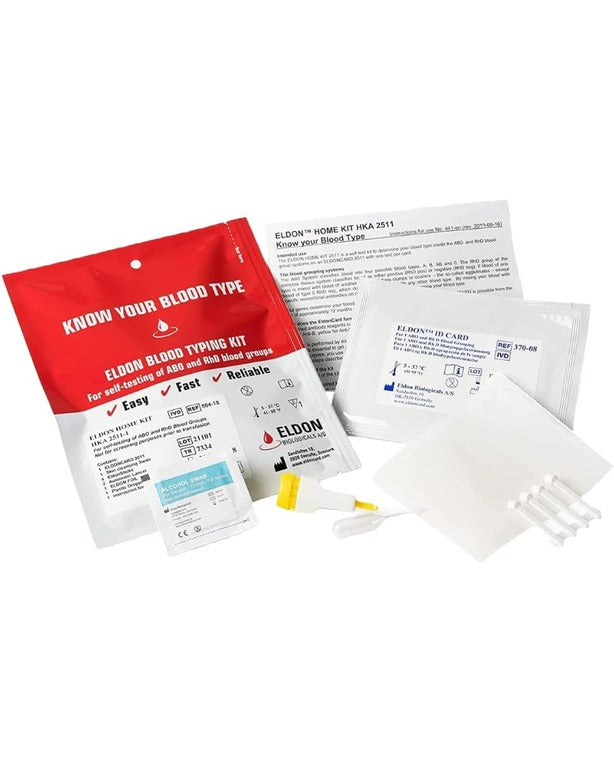 Eldoncard Blood Type Test Kit, Blood Typing Kit w/ Instructions