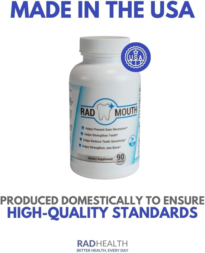 Rad Mouth Prevents Gum Recession, Strengthen Teeth, Teeth Sensitivity, Jaw Bone, Gums, Sensitivity Will be Reduced
