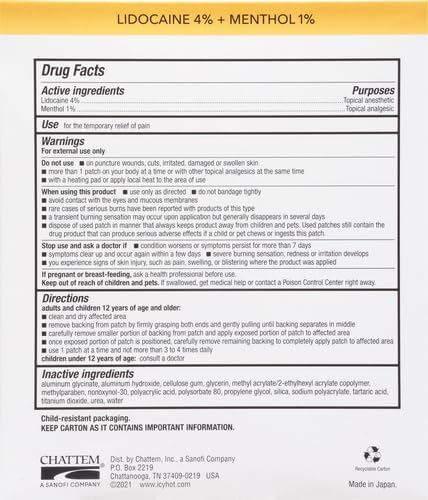 Max Strength Lidocaine Pain Relief Patch (5 Count) Penetrates for Fast, Targeted Relief