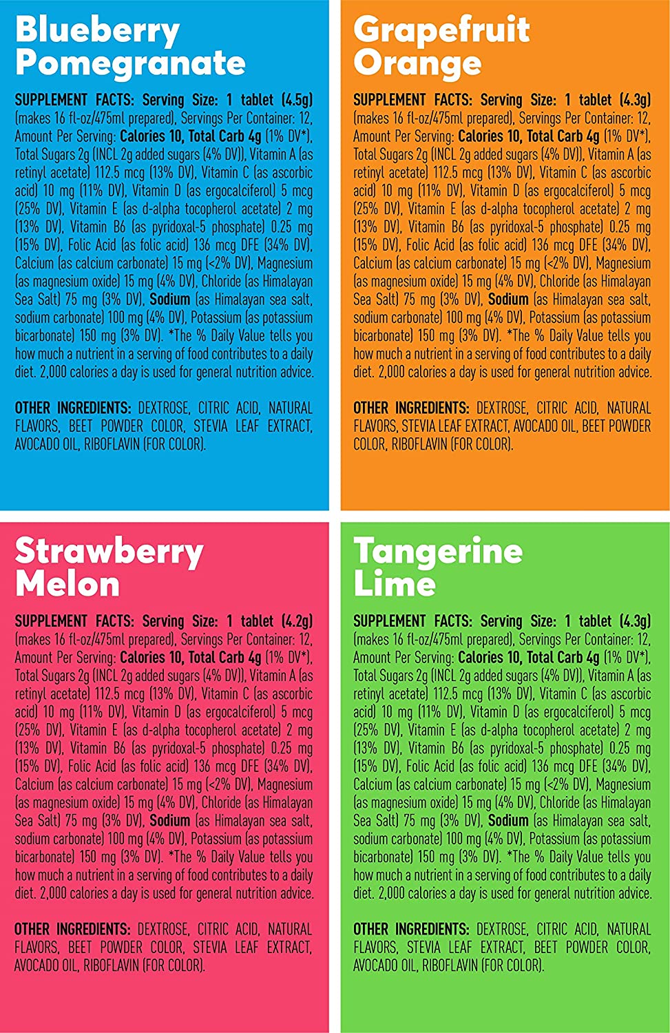 Nuun Vitamins: Vitamins + Electrolyte Drink Tablets, Mixed Fruit Pack, 4 Tubes (48 Servings), 12 Count (Pack of 4)