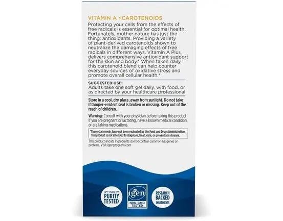 Nordic Naturals Vitamin A + Carotenoids, Unflavored - 30 Soft Gels - Lycopene & Astaxanthin - Supports Skin, Cellular Health - Non-GMO - 30 Servings Vitamins Depots