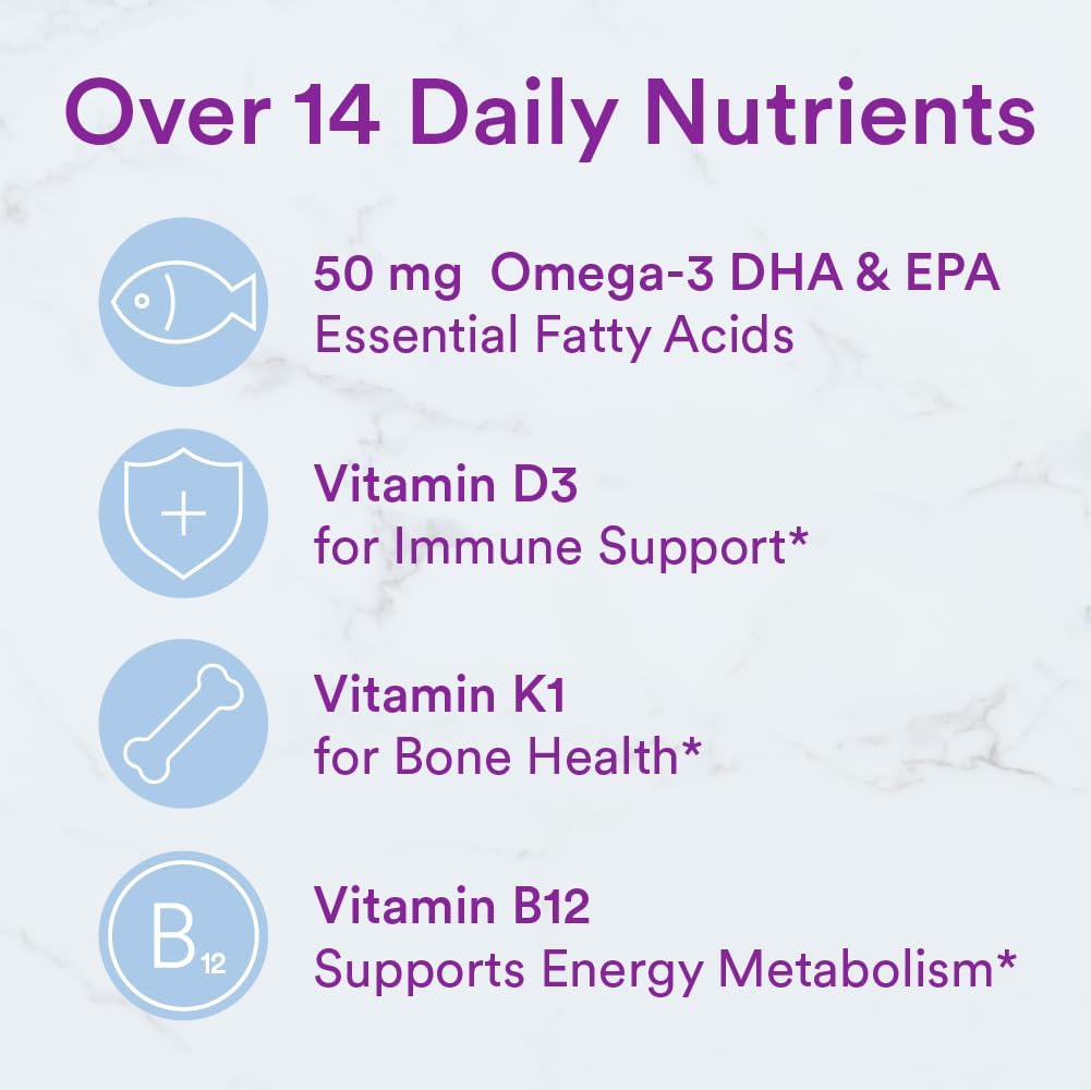 SmartyPants Toddler Formula Daily Gummy Multivitamin: Vitamin C, D3, & Zinc for Immunity, Gluten Free, Omega 3 Fish Oil (DHA/EPA) , Vitamin B6, B12, 90 softgels