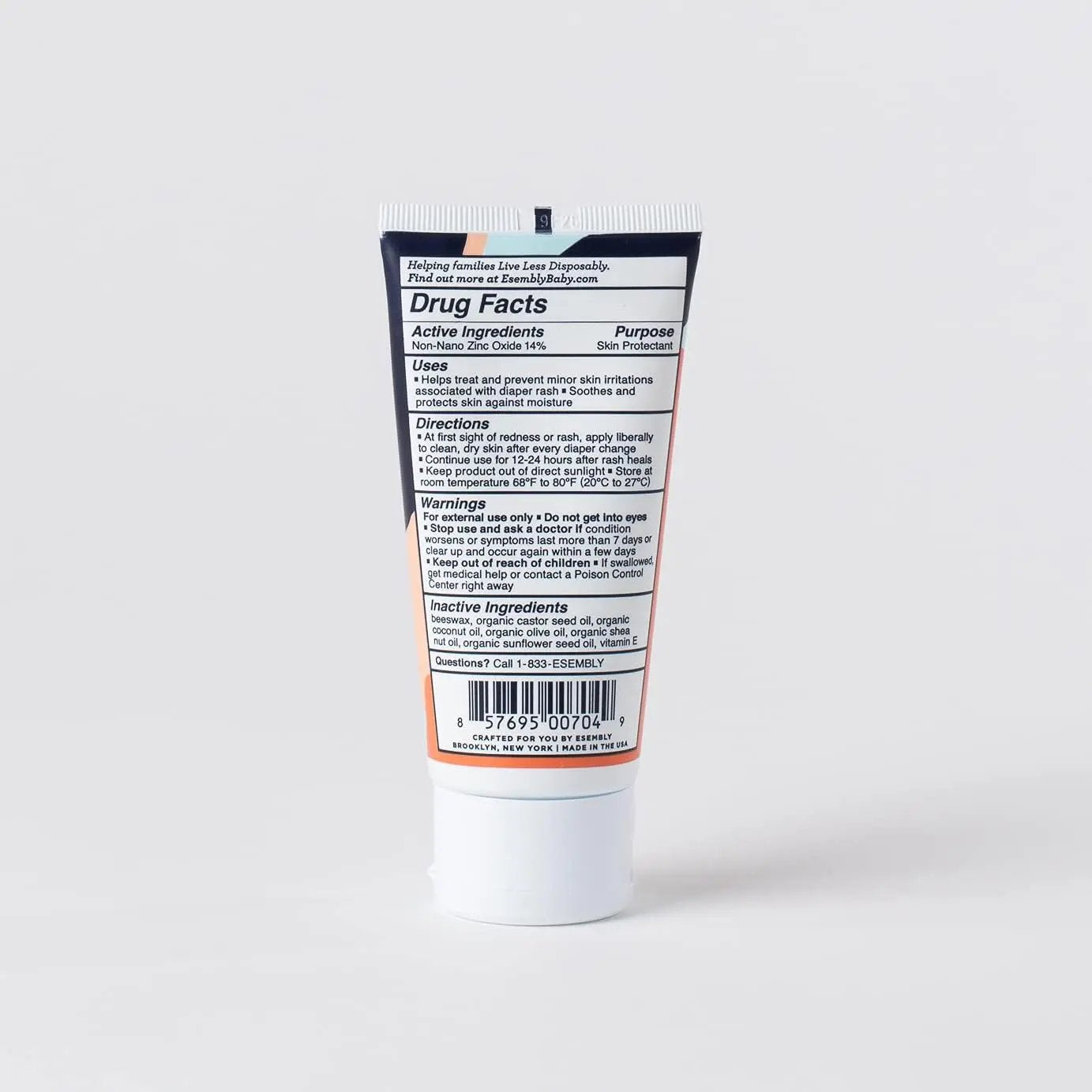 Esembly Rash Relief Cream, Soothes and Heals Diaper Rash, Natural Aid for Baby Bottom Discomfort, 3oz Esembly