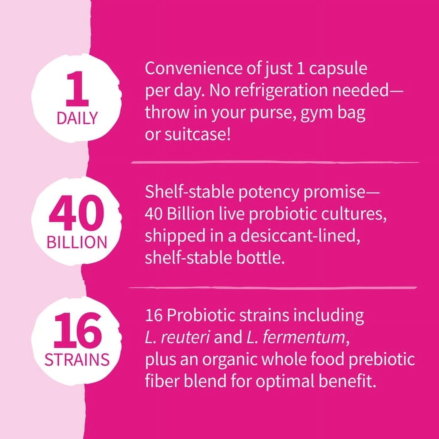 Garden of Life Dr. Formulated Women's Daily Care 30 Capsules 40 Billion CFU 16 Strains Vaginal Health, Immune Health, Digestive Health Garden of Life