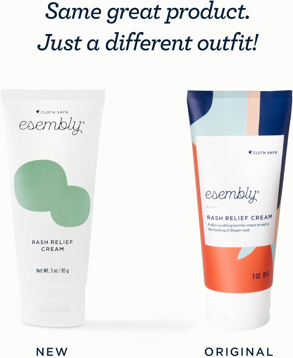 Esembly Rash Relief Cream, Soothes and Heals Diaper Rash, Natural Aid for Baby Bottom Discomfort, 3oz