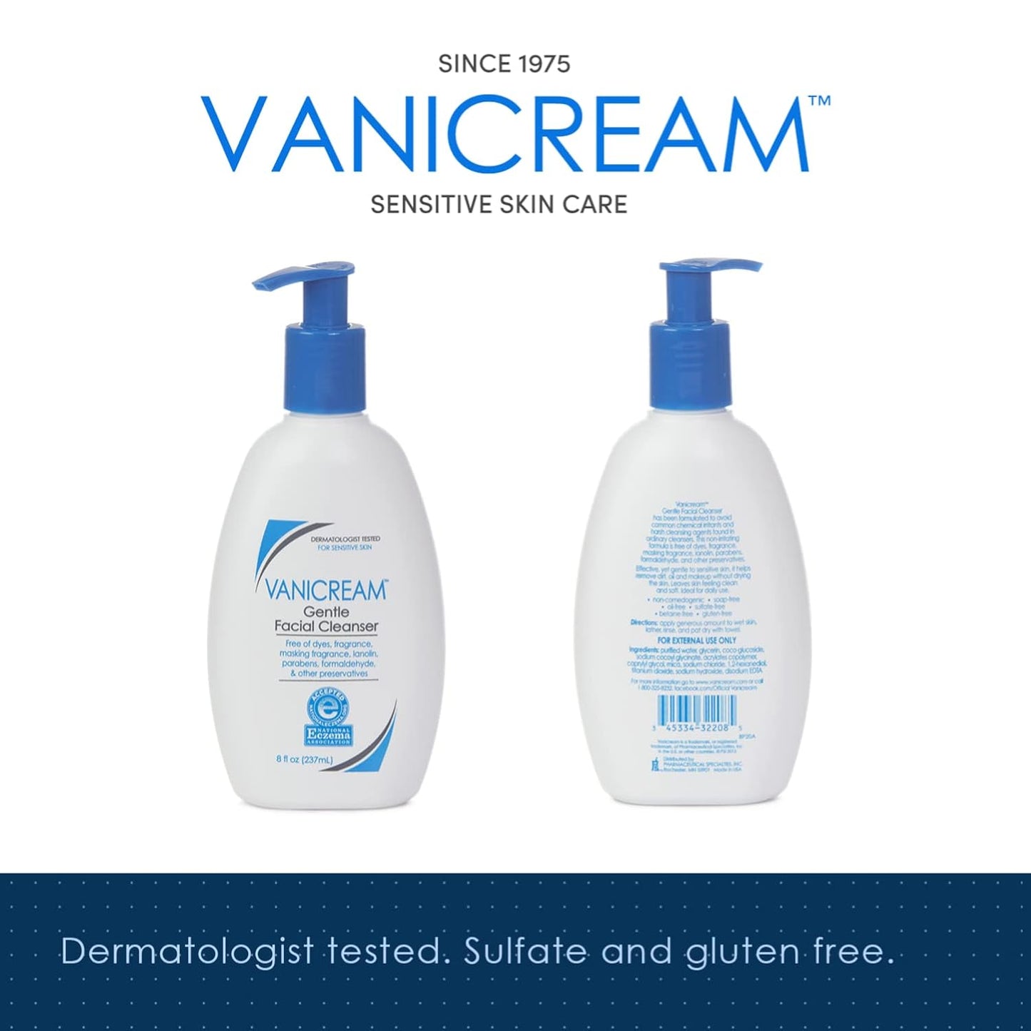 Vanicream Gentle Facial Cleanser 8 fl oz