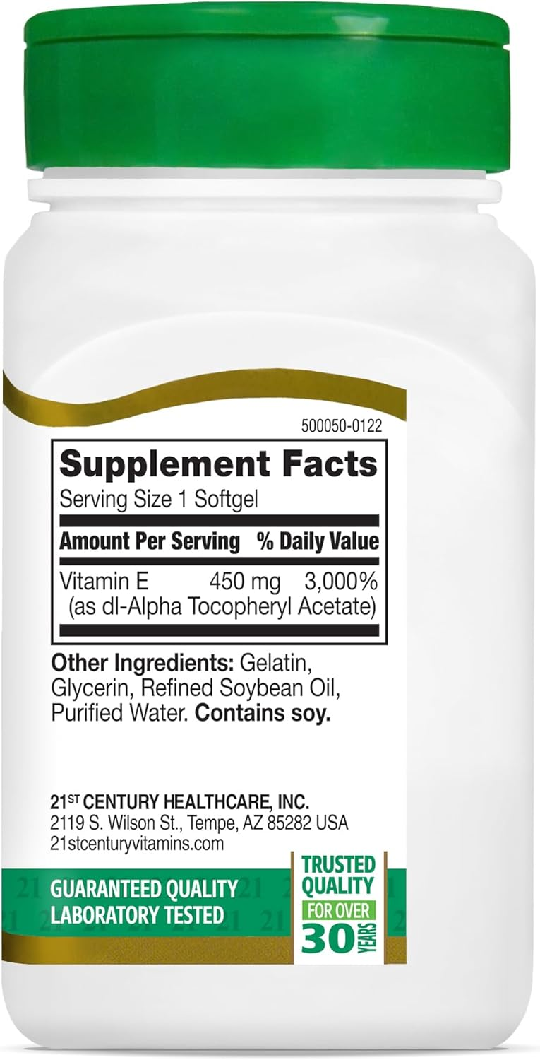 21st Century E 1000 I.U. (Dl-Alpha) Softgels, 55-Count 21st Century