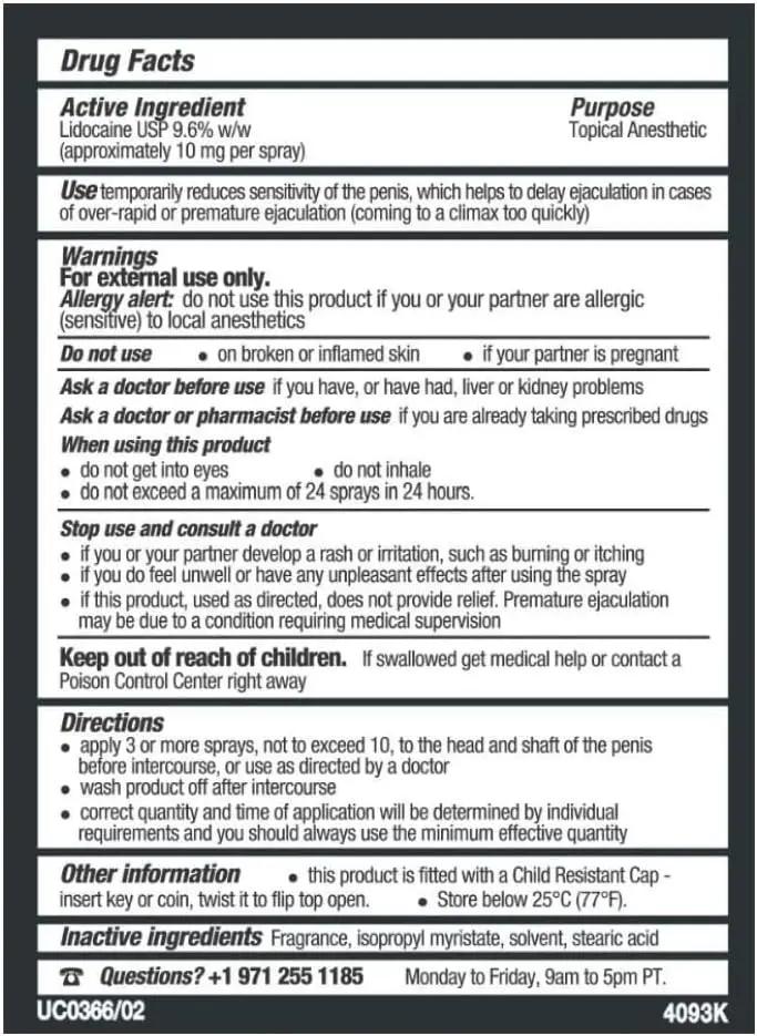 Stud 100 Male Genital Desensitizer Spray, 7/16- Fl. Ounce Box Vitamins Depots