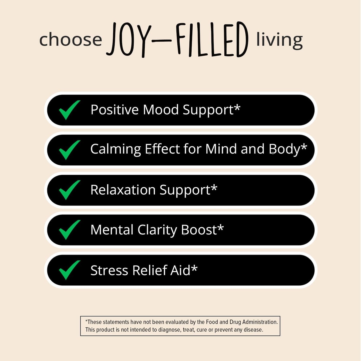 Joy-Filled Mood Support Supplement with St. Johns Wort | Stress Relief Supplement - 60 ct