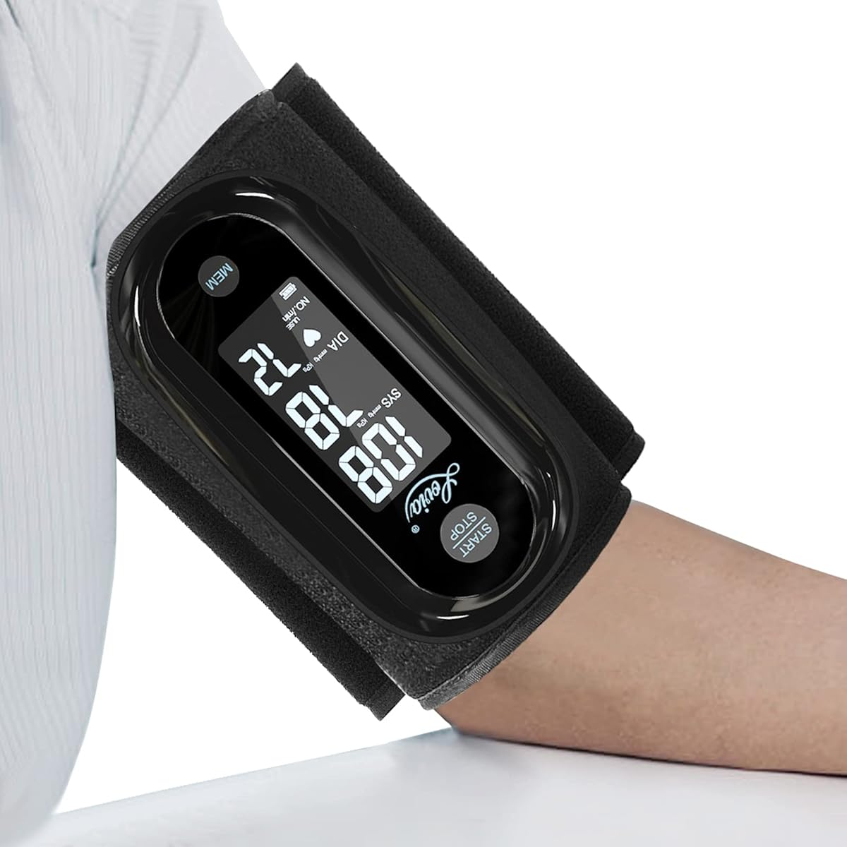 Lovia Blood Pressure Monitor Upper Arm with One Piece Design, Digital BP Machine for Home Use with Cuff Size 9-14 Inch, Portable Meter, Built-in Battery