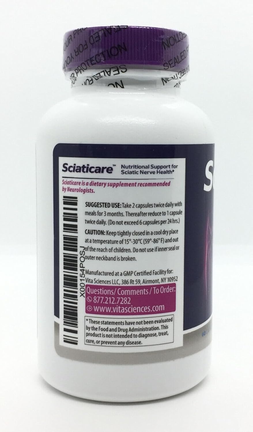 Vita Sciences Sciaticare Nerve Soothing Supplement - 60 capsules