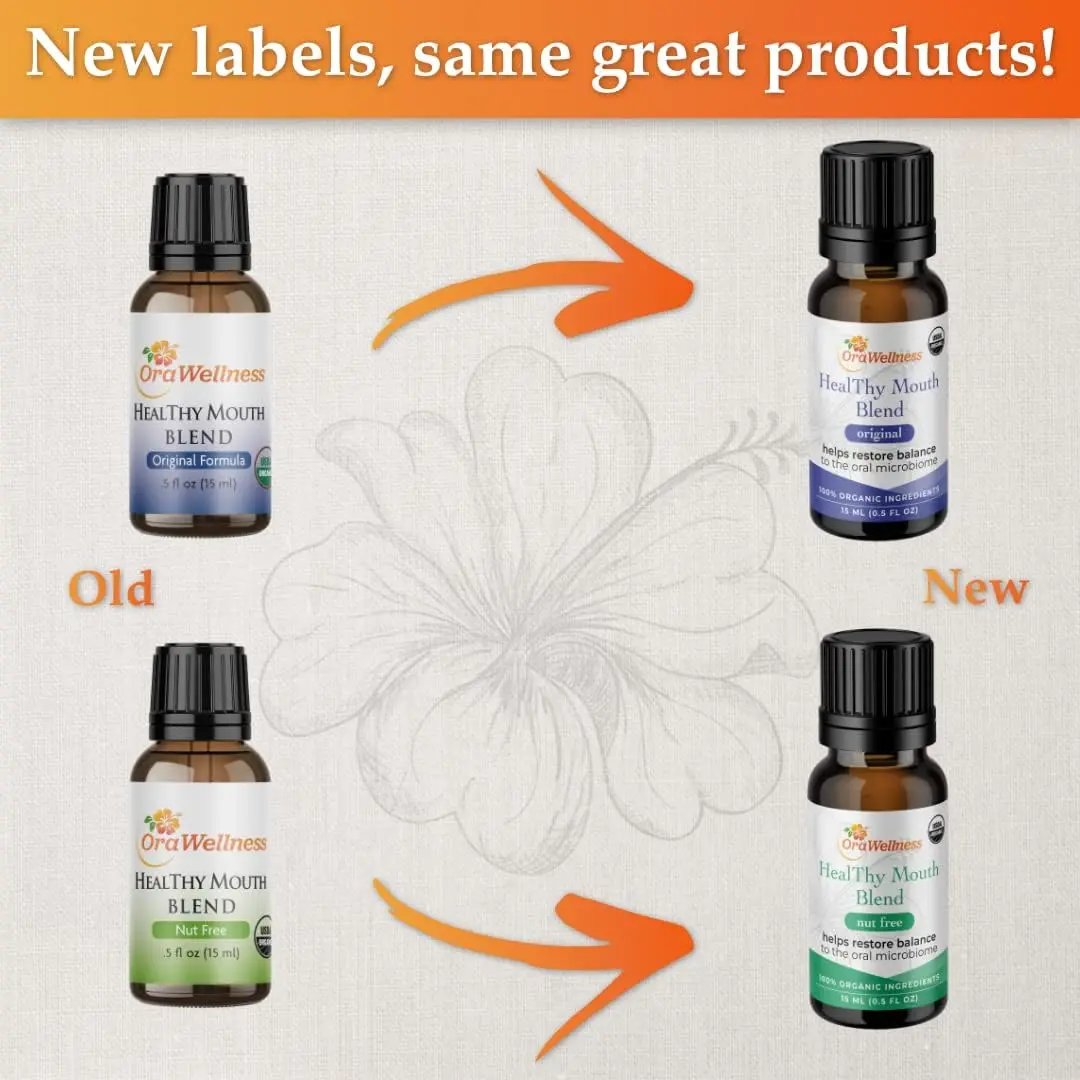 OraWellness Nut Free Healthy Mouth Blend Organic Toothpaste & Mouthwash Alternative Tooth Oil, Natural Mouth Rinse for Healthy Teeth & Gums for Women, Men and Kids, Pack of 1 OraWellness