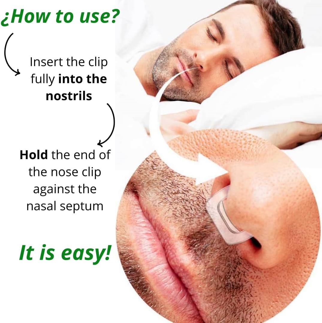 Anti Snoring Devices, Snore Stopper with Adjustable Magnet, Silicone Nose Clip Stop Snoring, 4 count