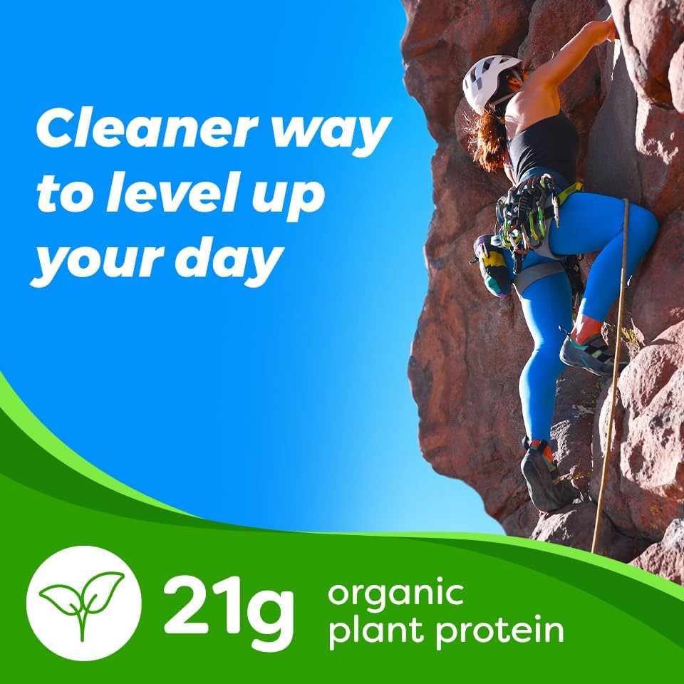 Orgain Organic Vegan Protein Powder, Vanilla Bean - 21g of Plant Based Protein, Low Net Carbs, Gluten Free, Lactose Free, No Sugar Added, Soy Free, Kosher, Non-GMO, 2.03 Lb