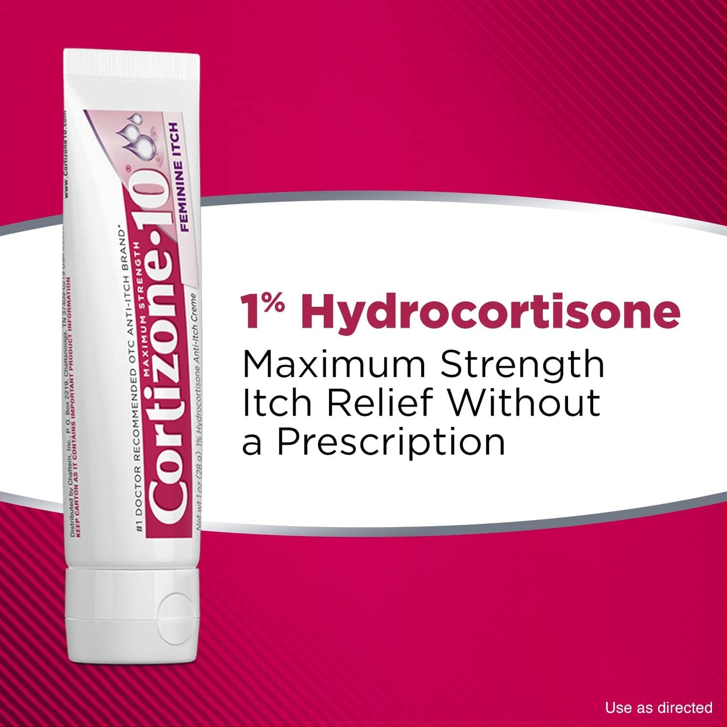 Cortizone 10 Maximum Strength Feminine Itch Cream, 1% Hydrocortisone, 1 oz