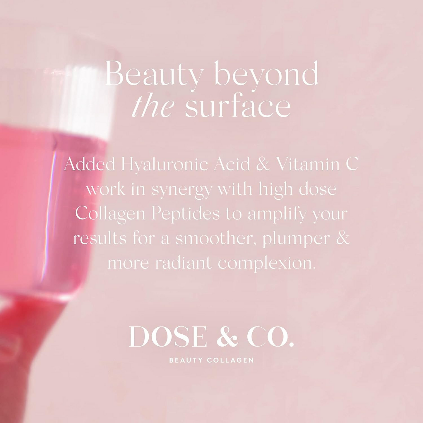 DOSE & CO Beauty Collagen (Unflavored) Hydrolyzed Collagen Peptides Supporting Hair, Skin, & Nails