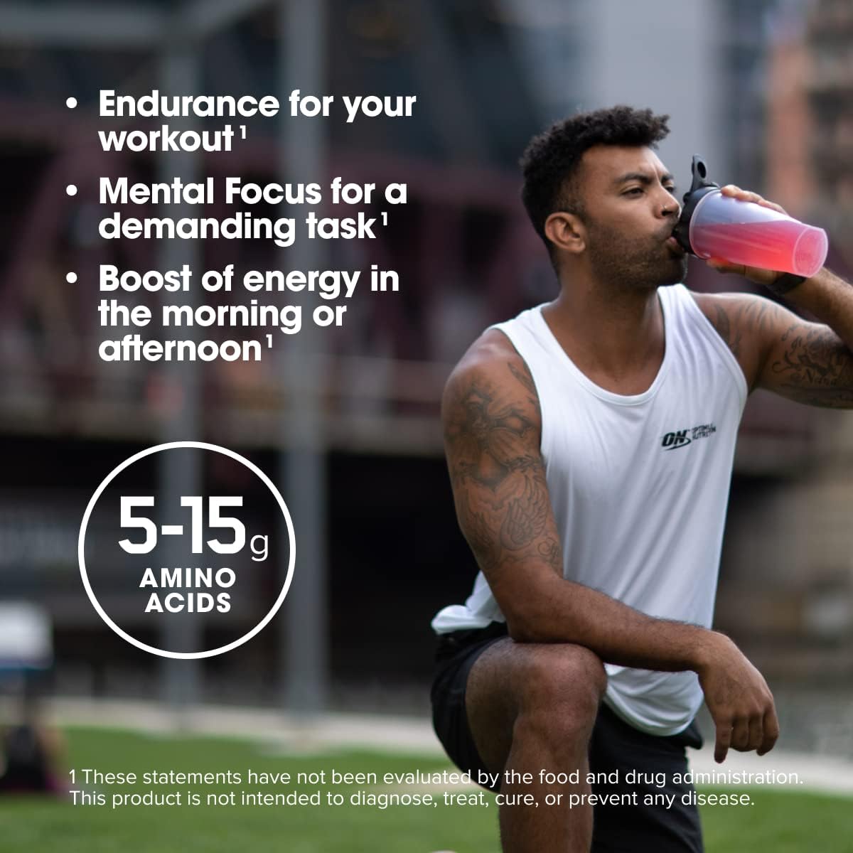 Optimum Nutrition Amino Energy - Pre Workout with Green Tea, BCAA, Amino Acids, Keto Friendly, Green Coffee Extract, Energy Powder - Watermelon, 30 Servings