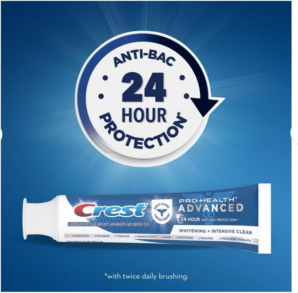 Crest Pro-Health Advanced Whitening + Intensive Clean Toothpaste, 5.8 oz.