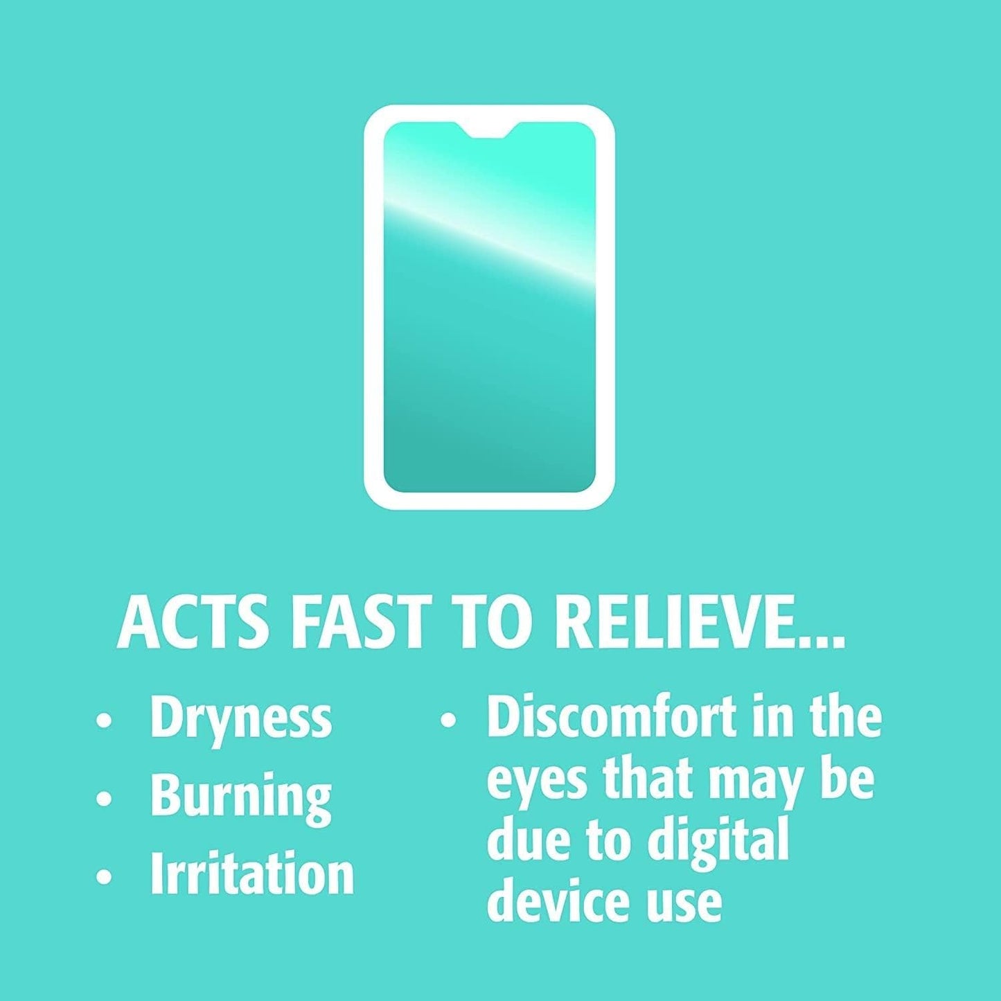 Digital Eye Drops, 2 Bottles of 0.33 Fl Oz Sterile (Total 20 ml), Bundled with 1 Reusable Anti Fog Cloth for Eyeglasses